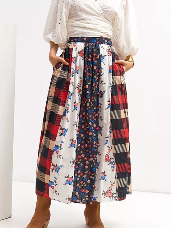 Let Me Be Dresses & Skirts - LET ME BE CONTRAST MAXI SKIRT